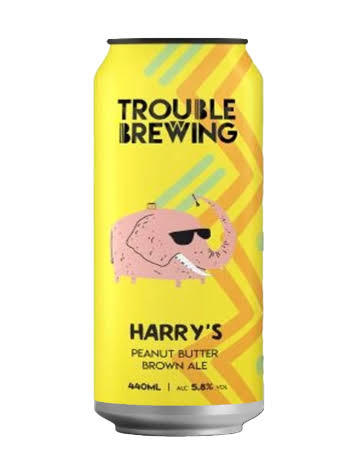 Trouble Brewing- Harry's Peanut Butter Brown Ale 5.8% ABV 440ml Can