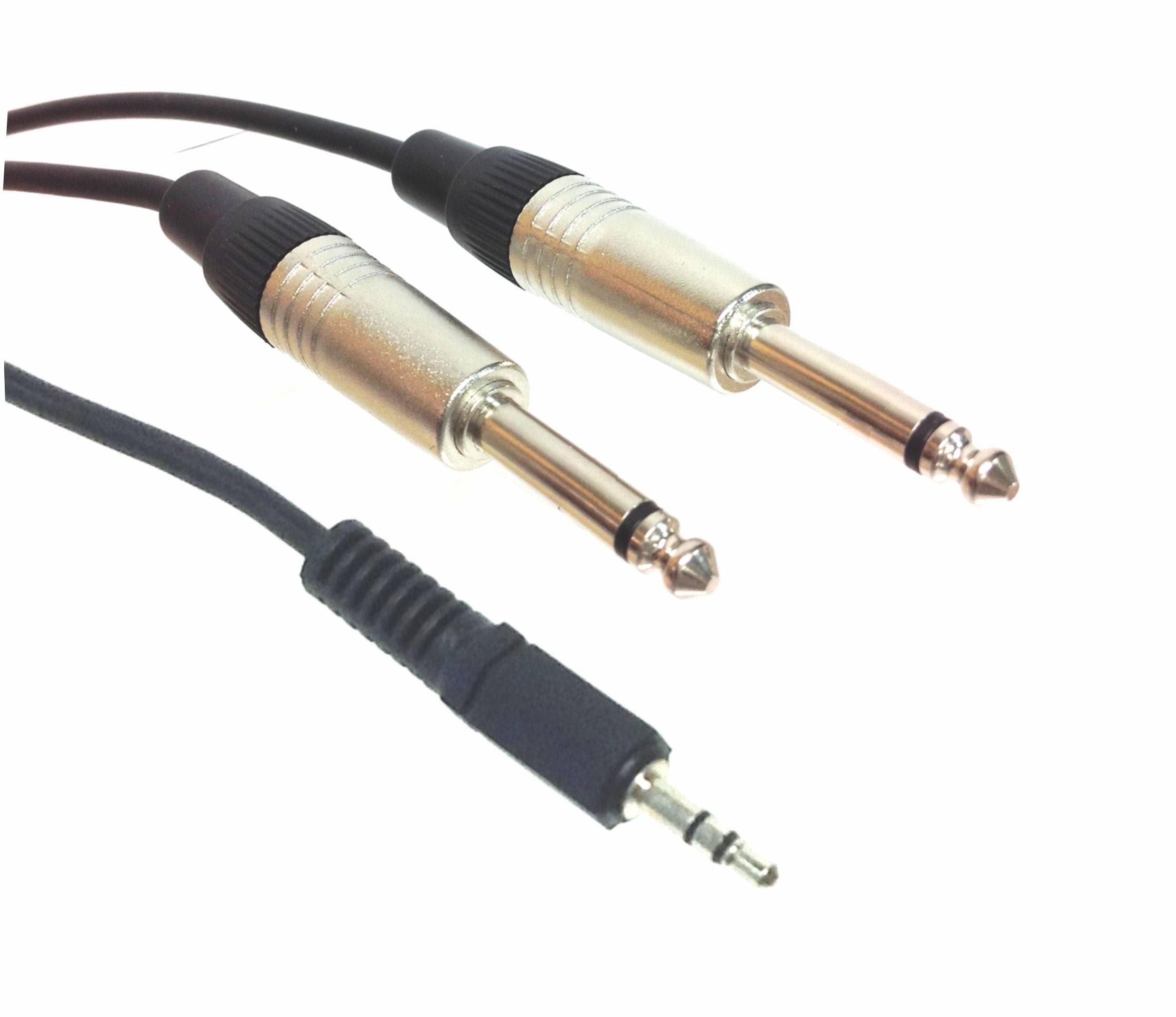 3.5mm Stereo Male to Dual 1/4" 3 Feet