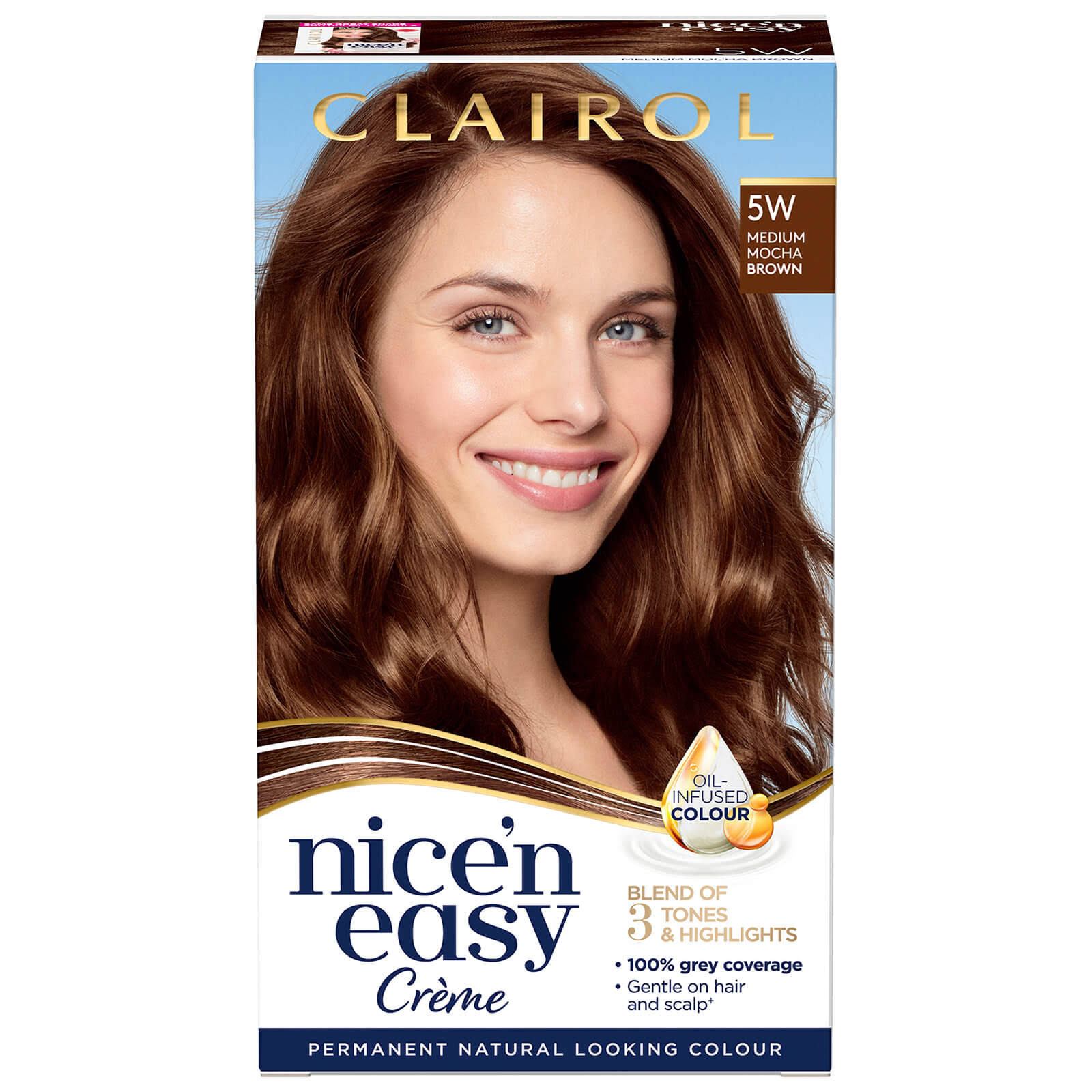 Clairol Nice'n Easy Permanent Hair Dye Colour - 5W Medium Mocha Brown