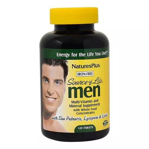 Nature's Plus Source of Life Men Multi-Vitamin & Mineral Supplement Tablets - x120