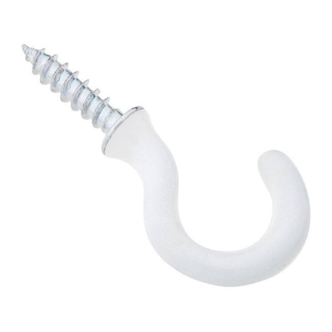 National Hardware Cup Hook - White