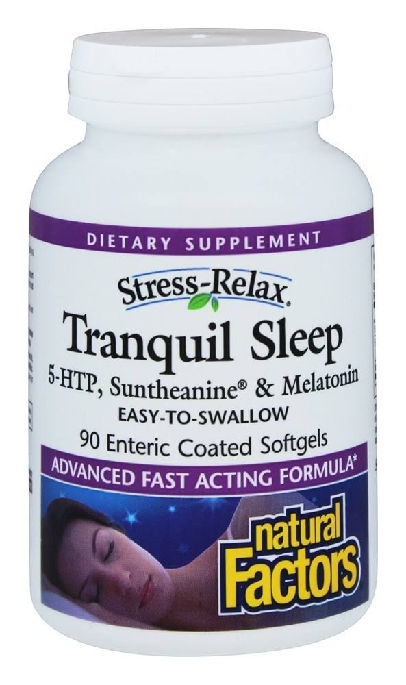 Natural Factors Stress-Relax Tranquil Sleep Dietary Supplement - 90 Softgels