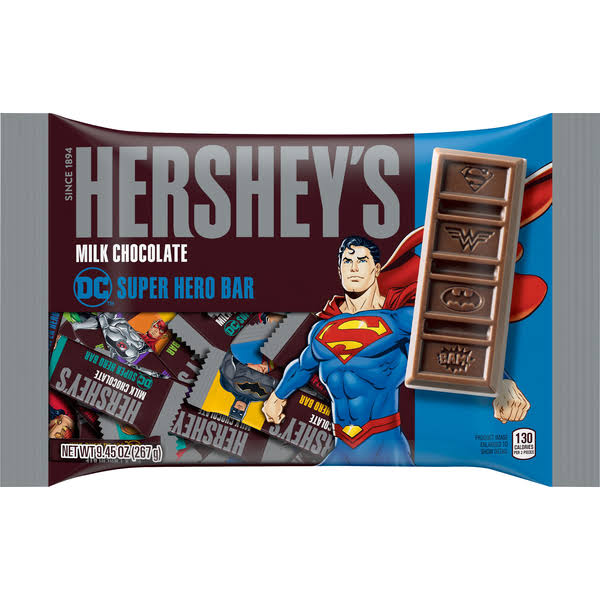Hershey's Bar, Milk Chocolate, DC Super Hero - 9.45 oz