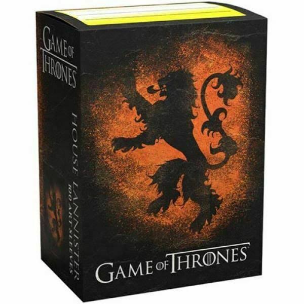 Arcane Tinmen Dragon Shield Standard Sleeves Game Of Thrones House Lannister - 100 Sleeves