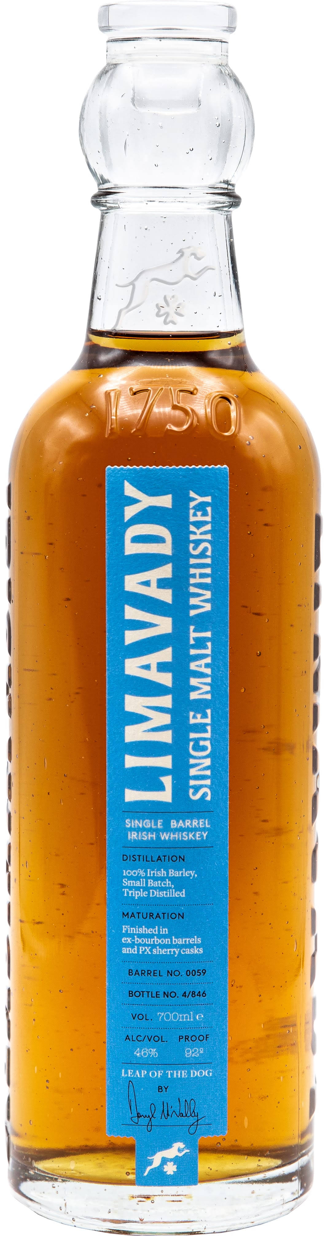 Limavady Irish Single Malt Whiskey 700ml (ABV 46%)