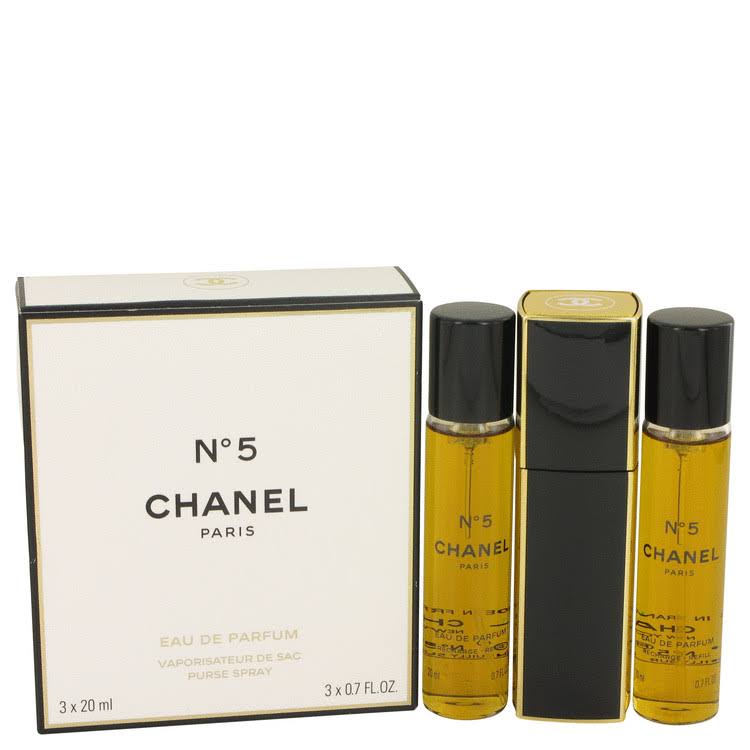 Chanel No.5 Parfum Spray & 2 Refills - 3 x 20ml