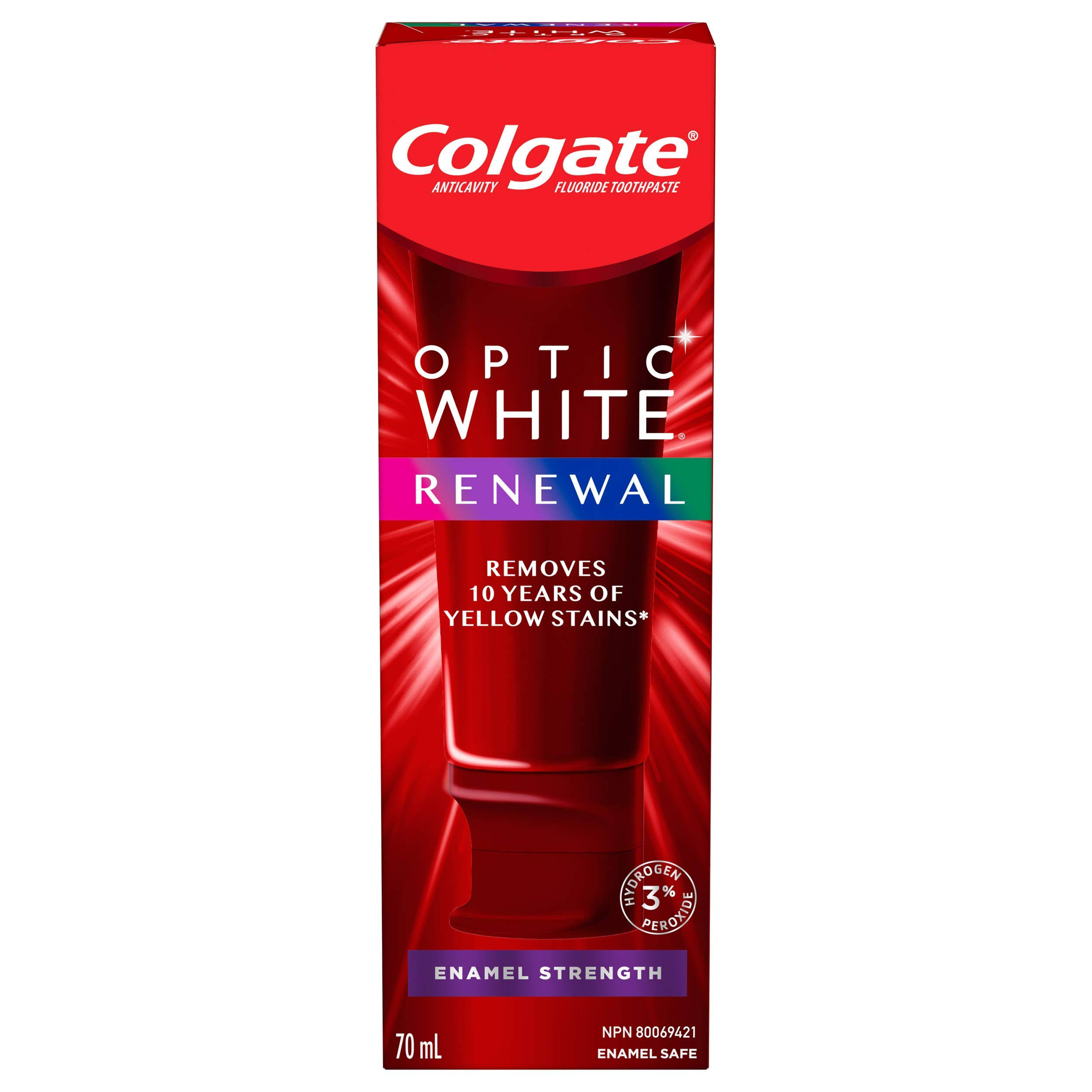 Colgate Optic White Renewal Enamel Strength Teeth Whitening Toothpaste - 70 Ml