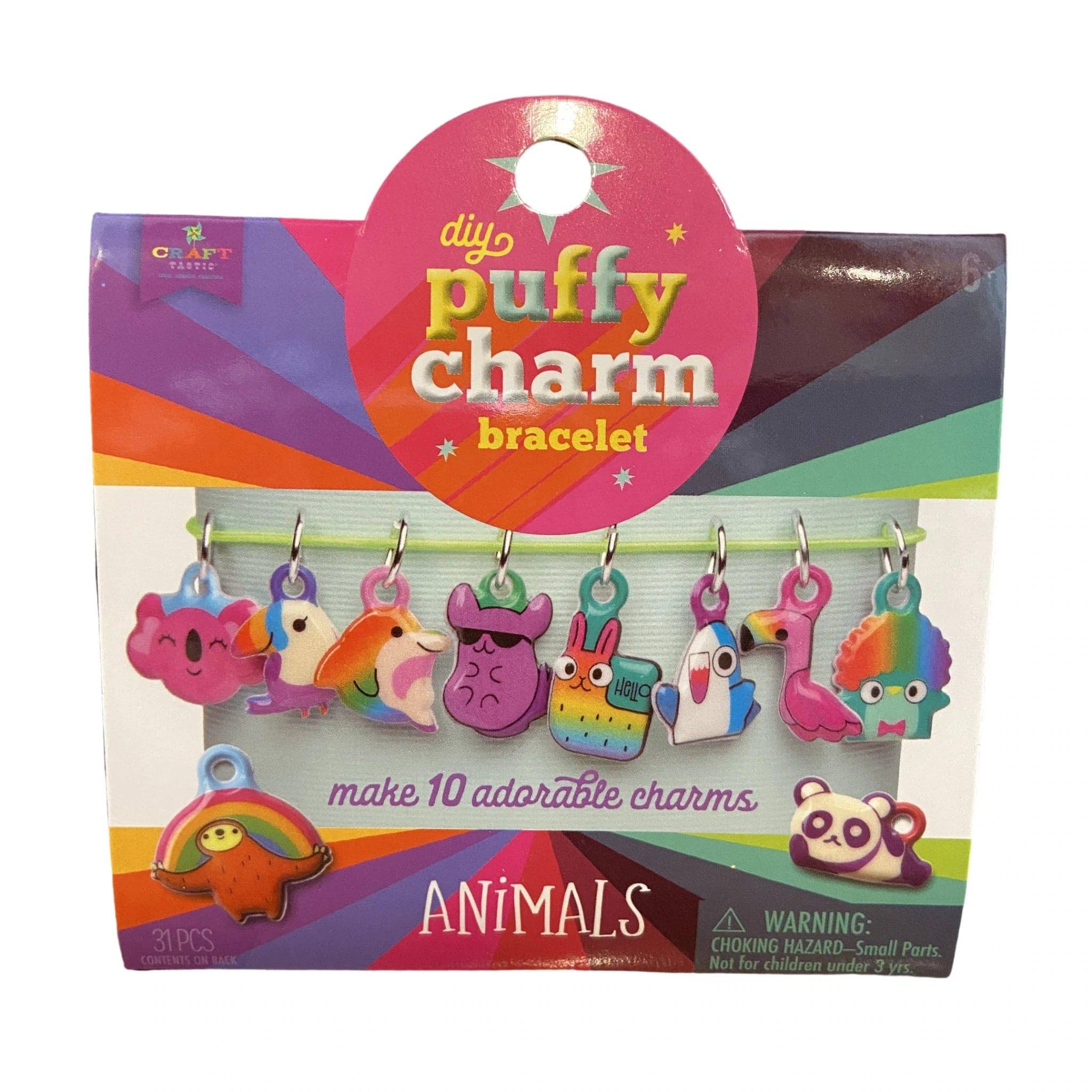 Craft-tastic DIY Puffy Charm Bracelet Animals