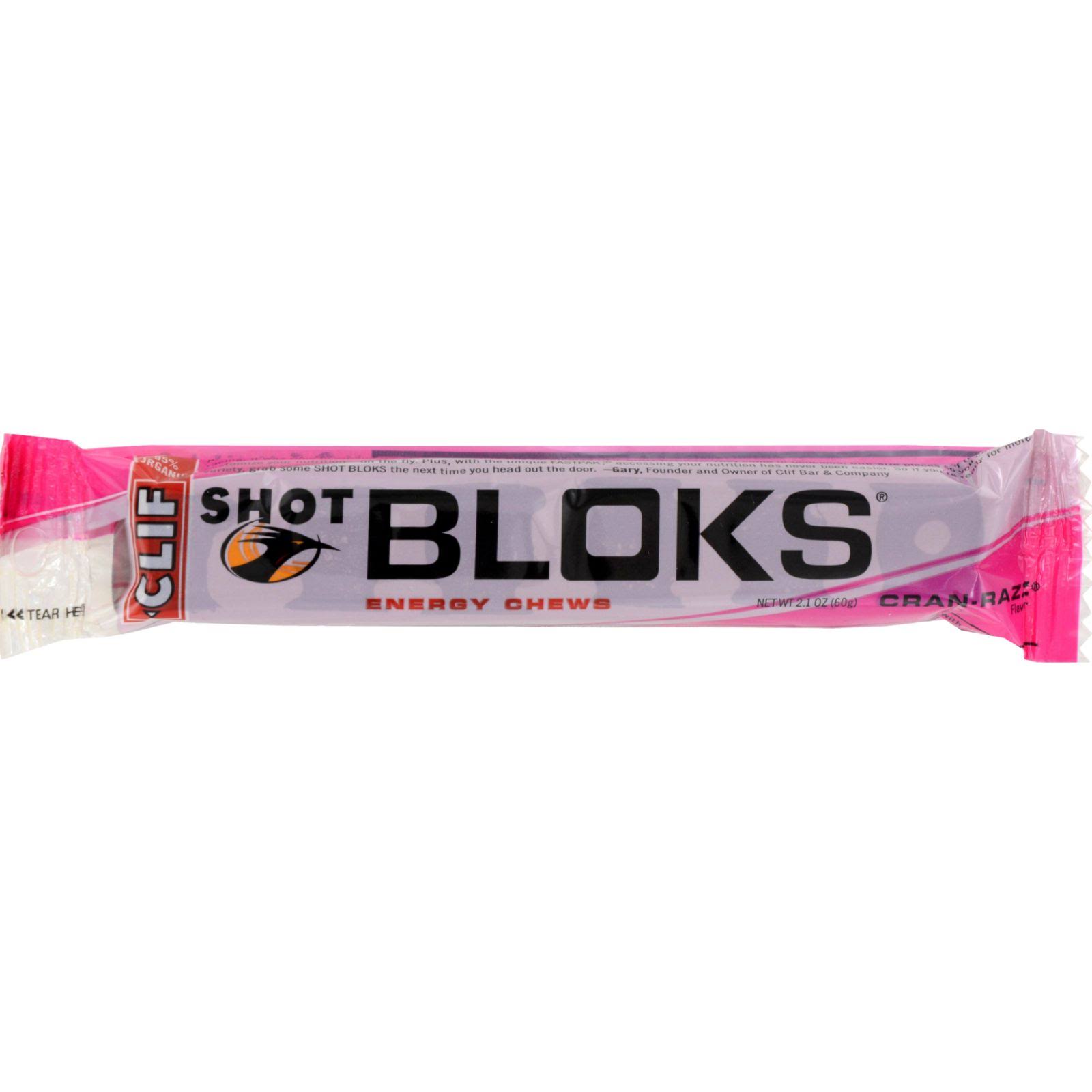 Clif Shot Bloks Energy Chews, Cran Razz - 2.1 oz packet