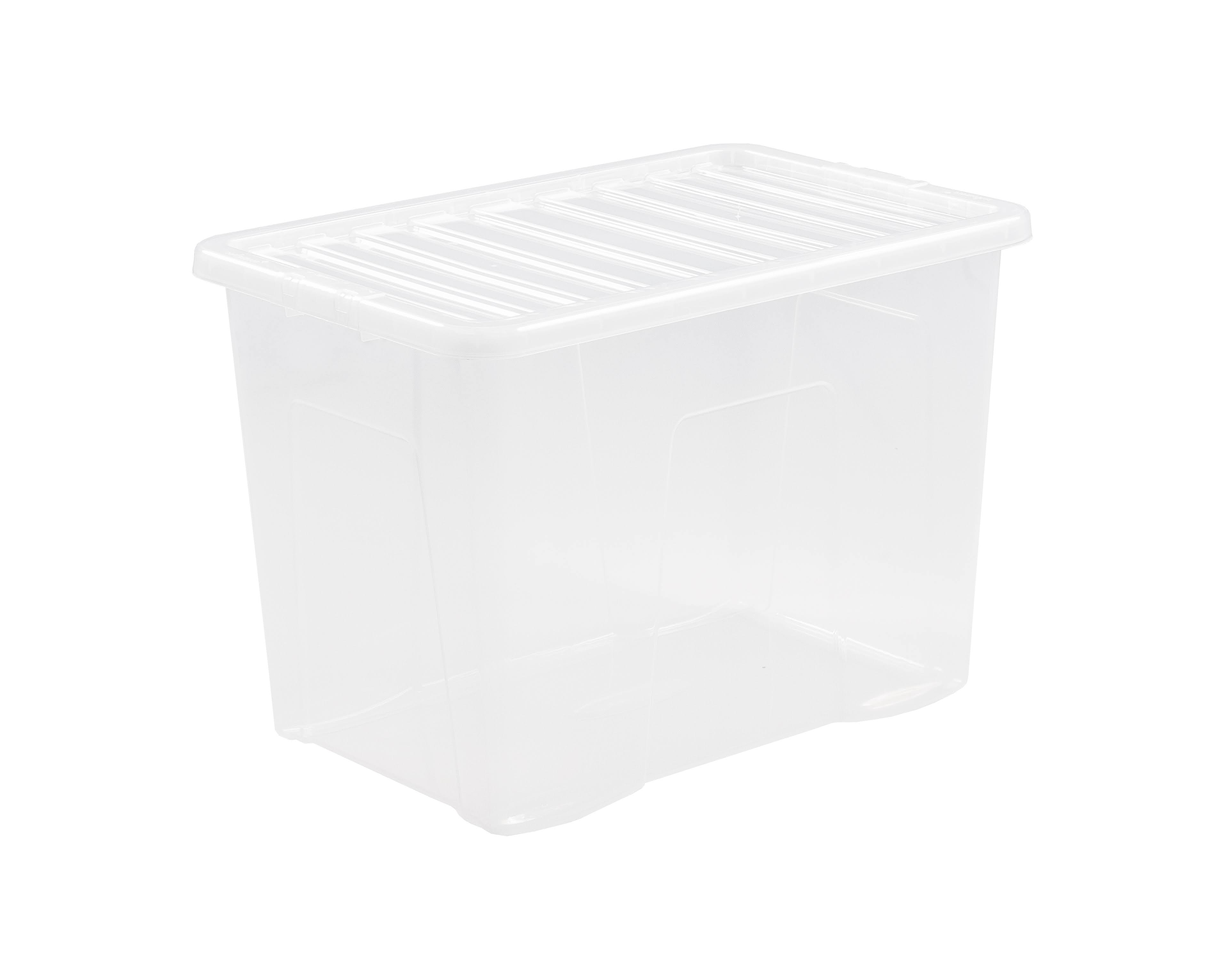 Crystal Storage Box & Lid, Clear - 80L - Wham