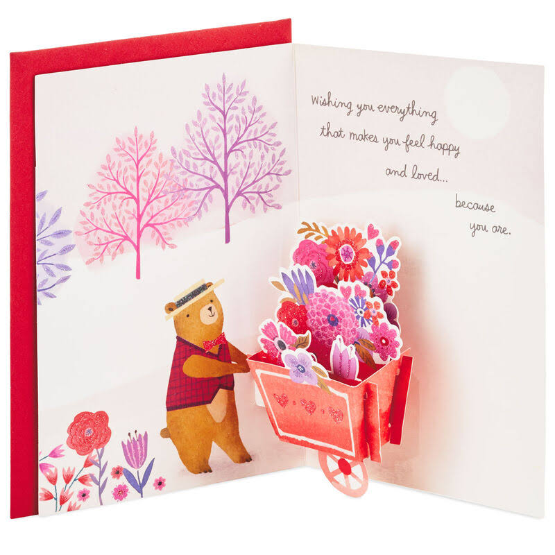 Thinking of You Bear Pop Up Valentine's Day Card