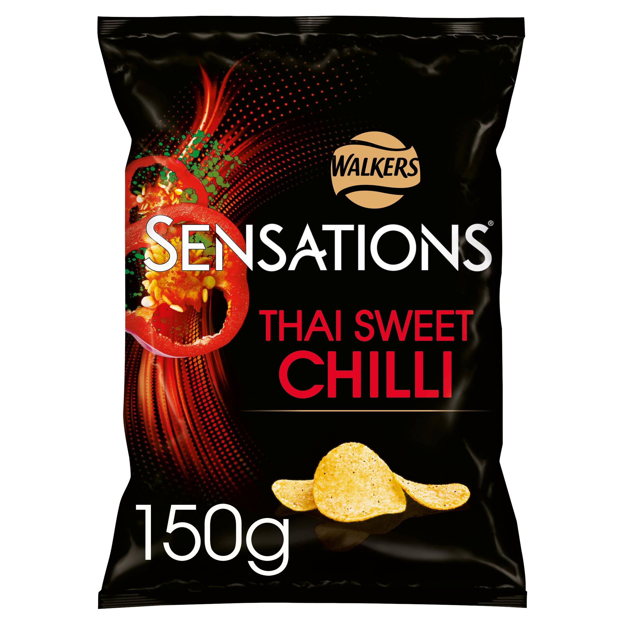 Walkers Sensations Crisps - Thai Sweet Chilli, 150g