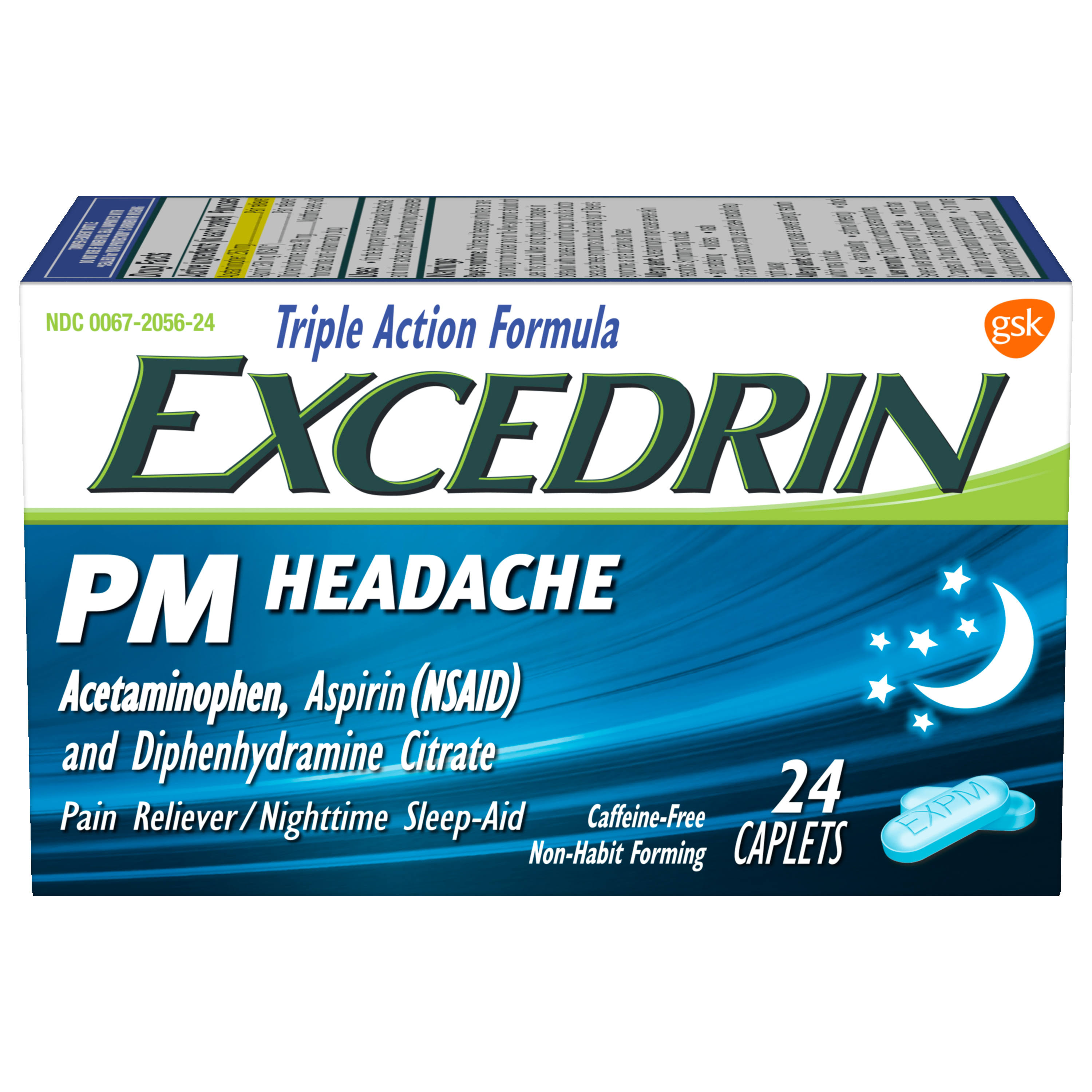 Excedrin Pm Headache Pain Reliever - 24 Caplets