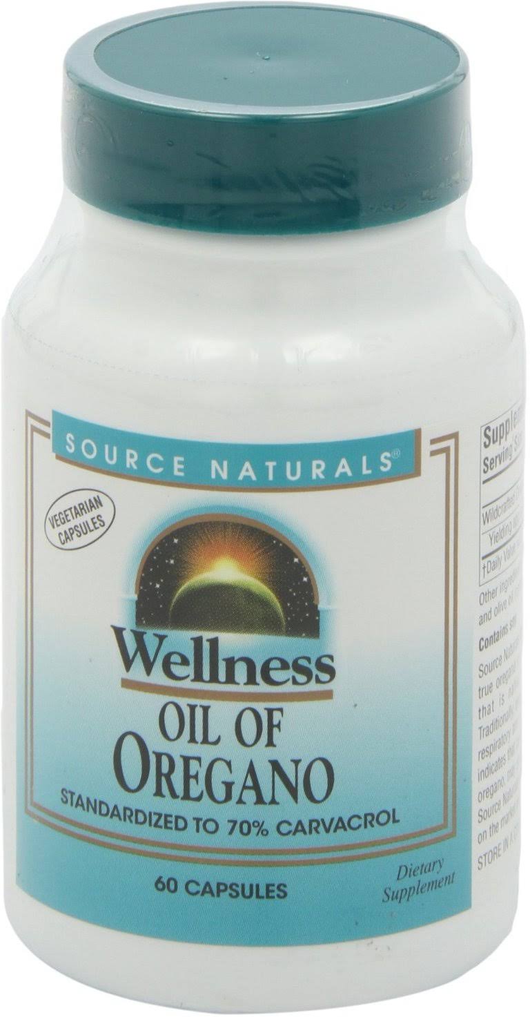 Source Naturals Wellness Oil of Oregano Vegetarian Capsules - x60
