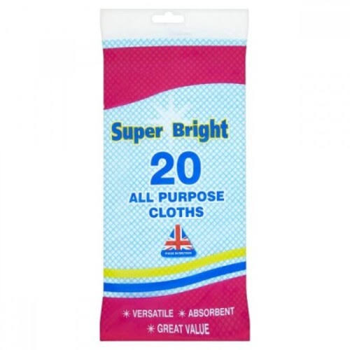 Super Bright All Purpose Cloths - 20pk