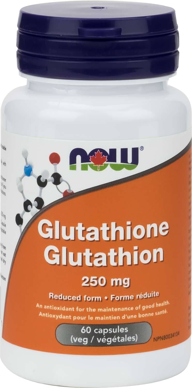 Now Glutathione Supplement - 250mg, 60 Capsules