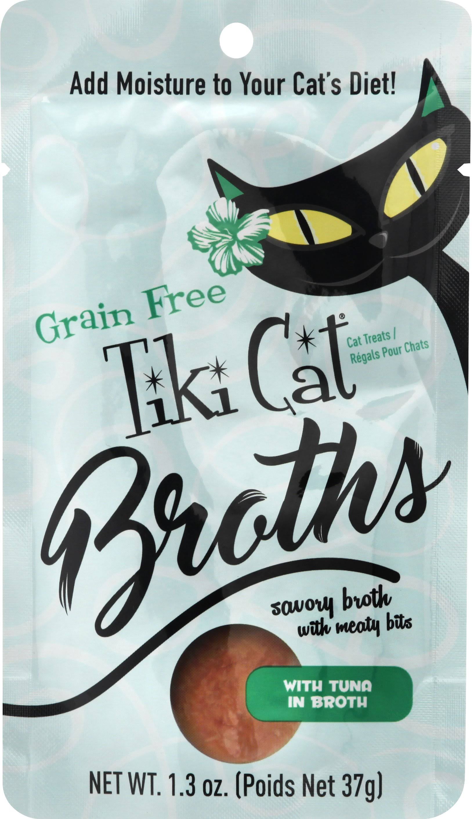 Tiki Cat Broths Cat Treats, Grain Free, with Tuna in Broth - 1.3 oz