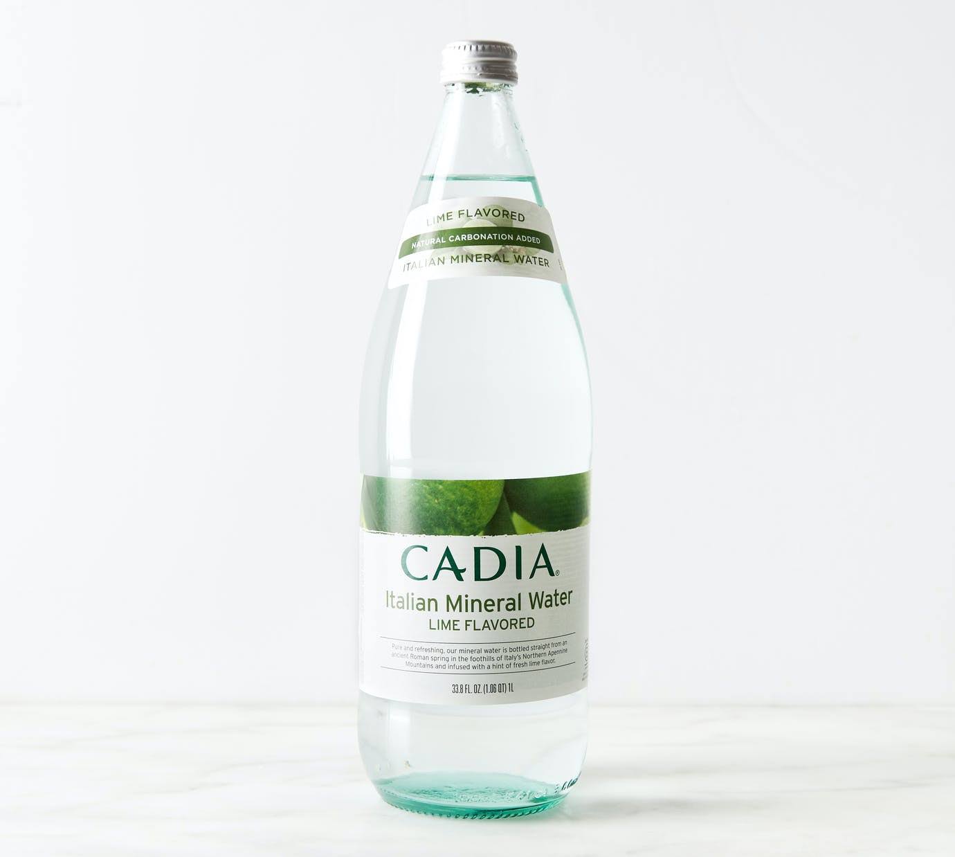 Cadia Italian Mineral Water, Lime Flavored - 33.8 fl oz