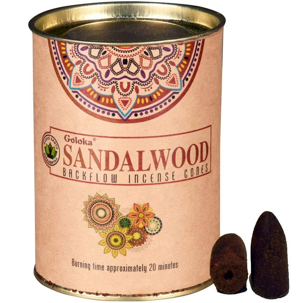 Goloka Backflow Incense Cones - Sandalwood INC497