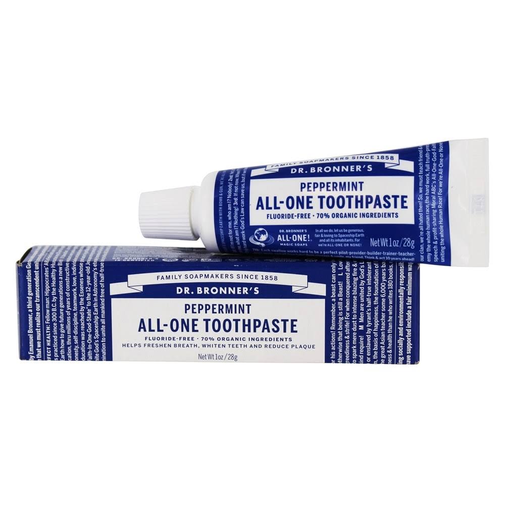 Dr Bronners Toothpaste, All-One, Peppermint - 1 oz