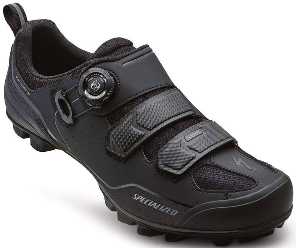Specialized Comp Cycling Shoes - Black and Dark Grey, 9.5 US
