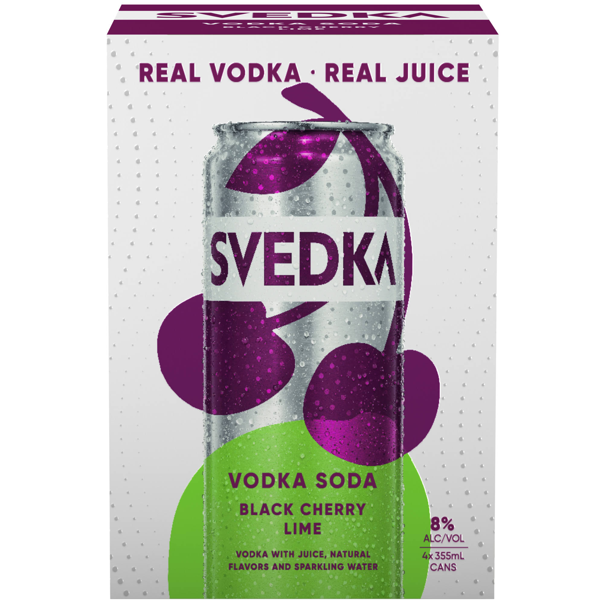 SVEDKA Vodka Soda Black Cherry Lime 4 Pack