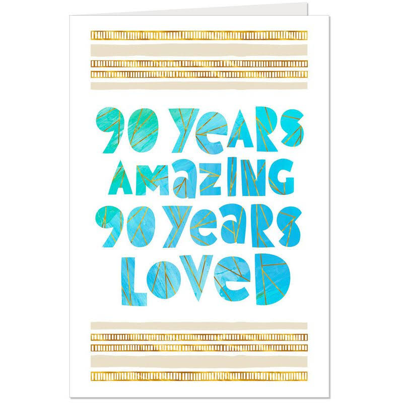Hallmark Birthday Card, Celebrating You 90th Birthday Card