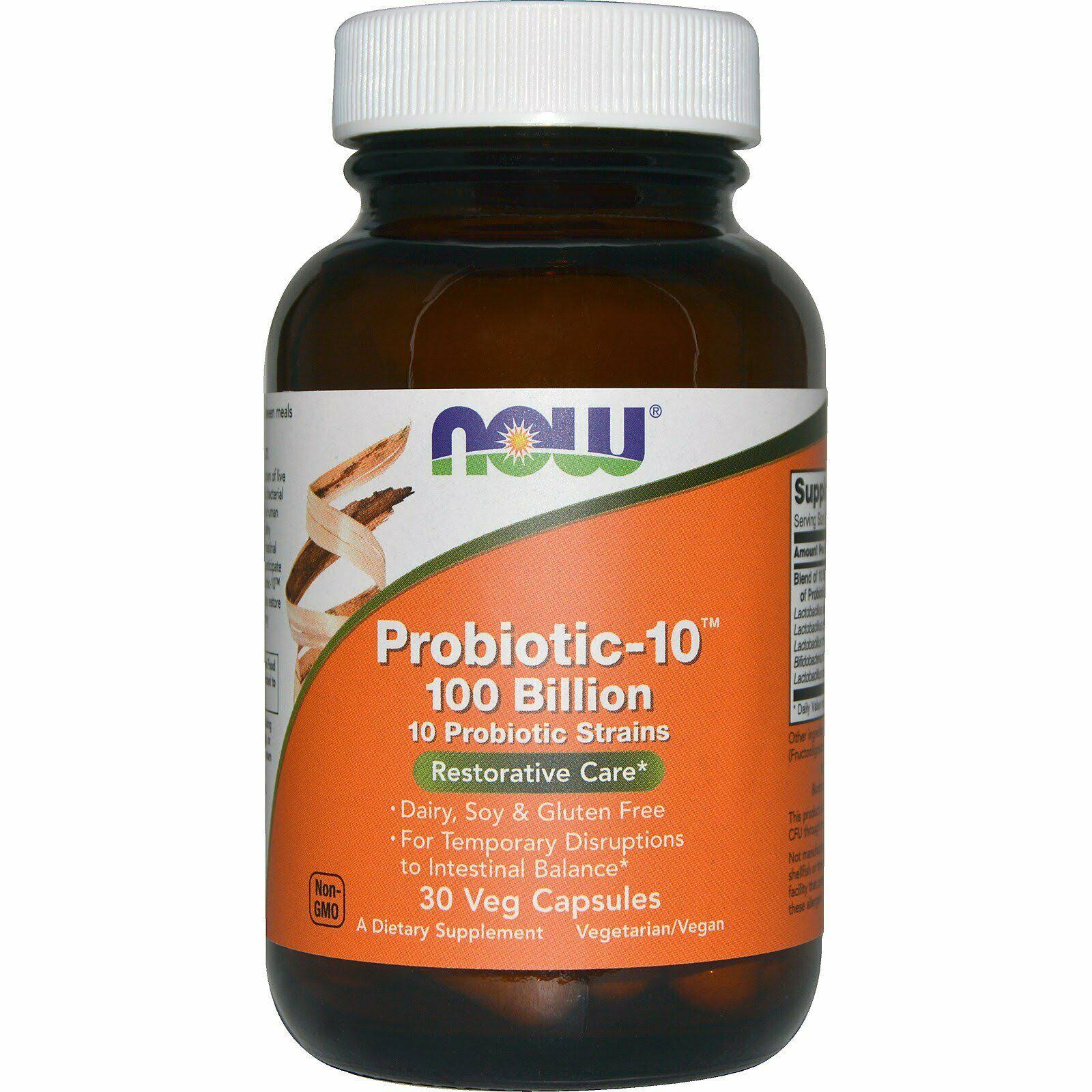 Now Foods Probiotic 10 Multivitamin Dietary Supplement - 30 Capsules
