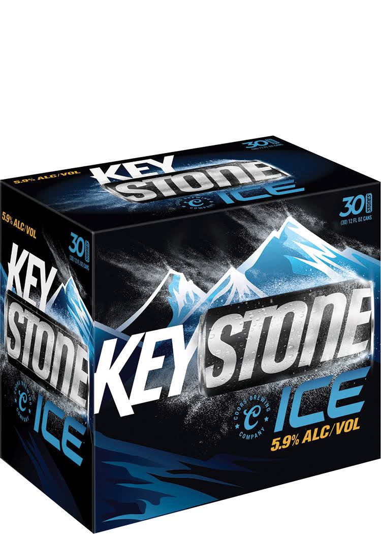 Keystone Ice Beer, 12 fl oz, 30 pack