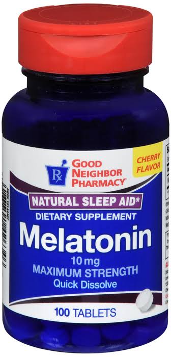 GNP MELATONIN 10 MG QUCK DISSOLVE 100 TABLETS Natural Sleep Aid