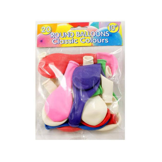Swan Round Party Balloons - Assorted Colours, 20pcs