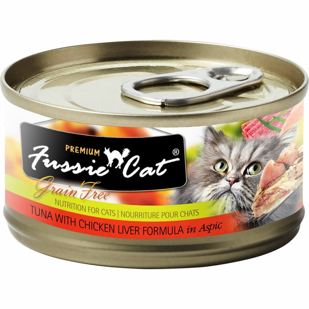 Fussie Cat Premium Tuna with Chicken Liver Formula in Aspic 2.82 oz