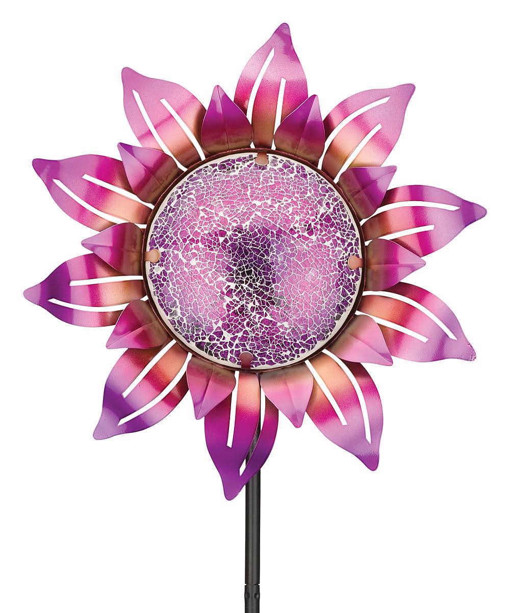 Regal Art & Gift Purple Mosaic Flower Garden Stake One-Size