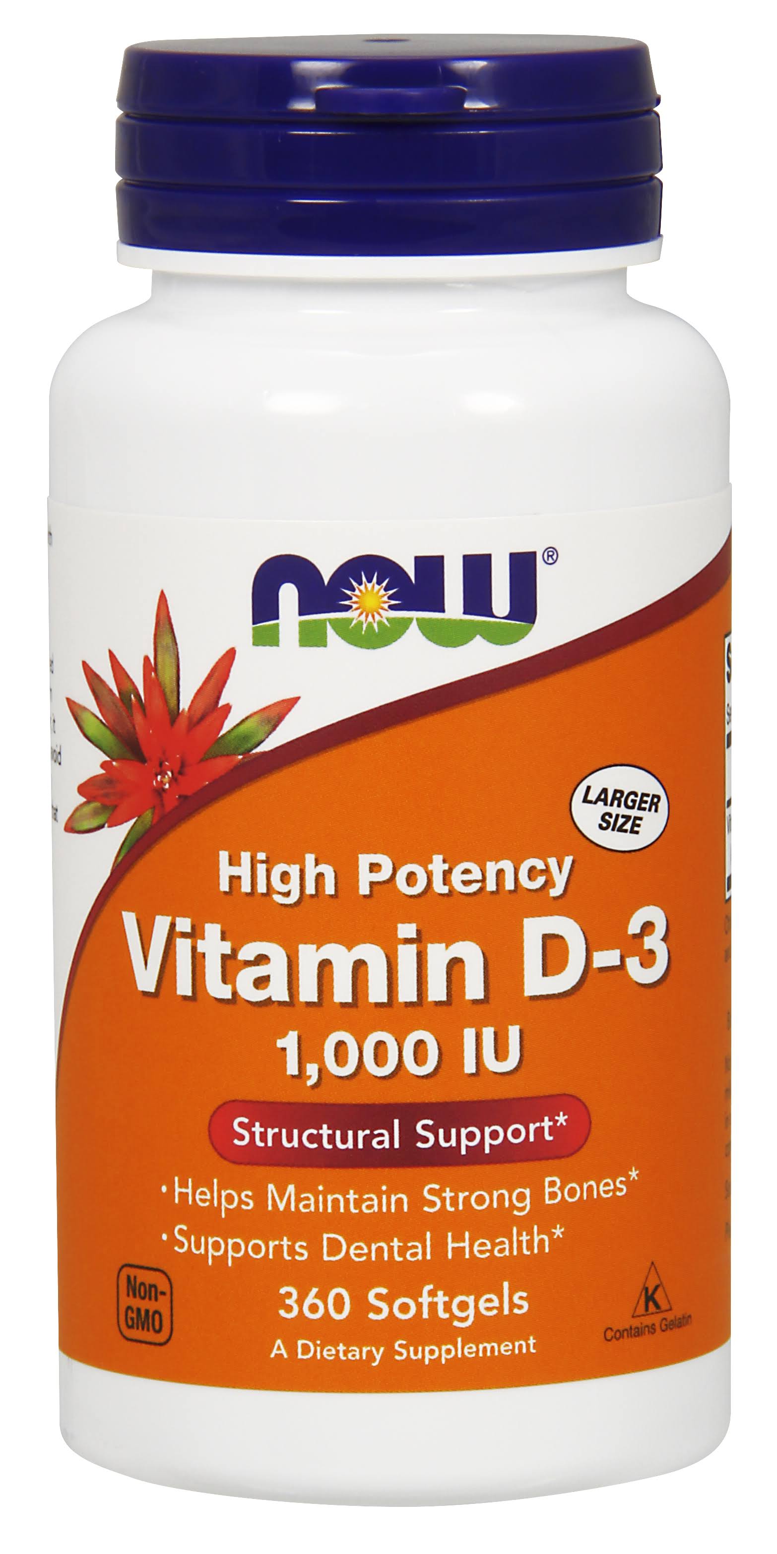 Now Foods Vitamin D-3 1000 - 360 Softgels