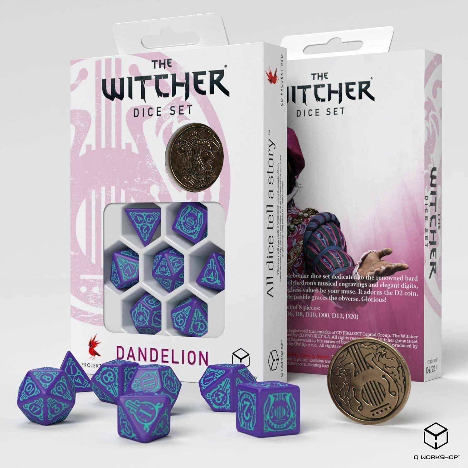 THE WITCHER DICE SET DANDELION CONQUEROR OF HEARTS