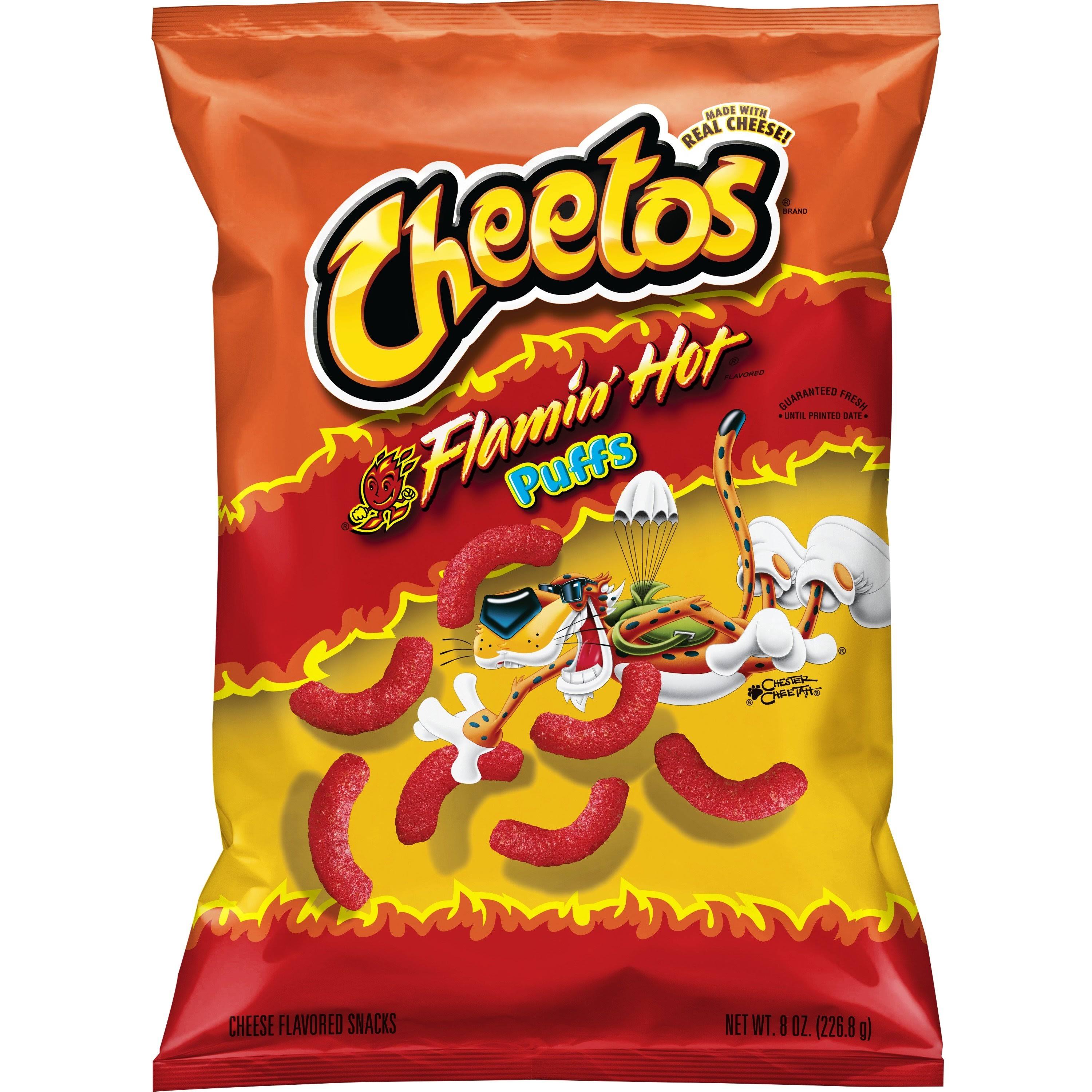 Chester's Cheetos Flamin' Hot Puffs Snacks - Cheese Flavored, 8oz