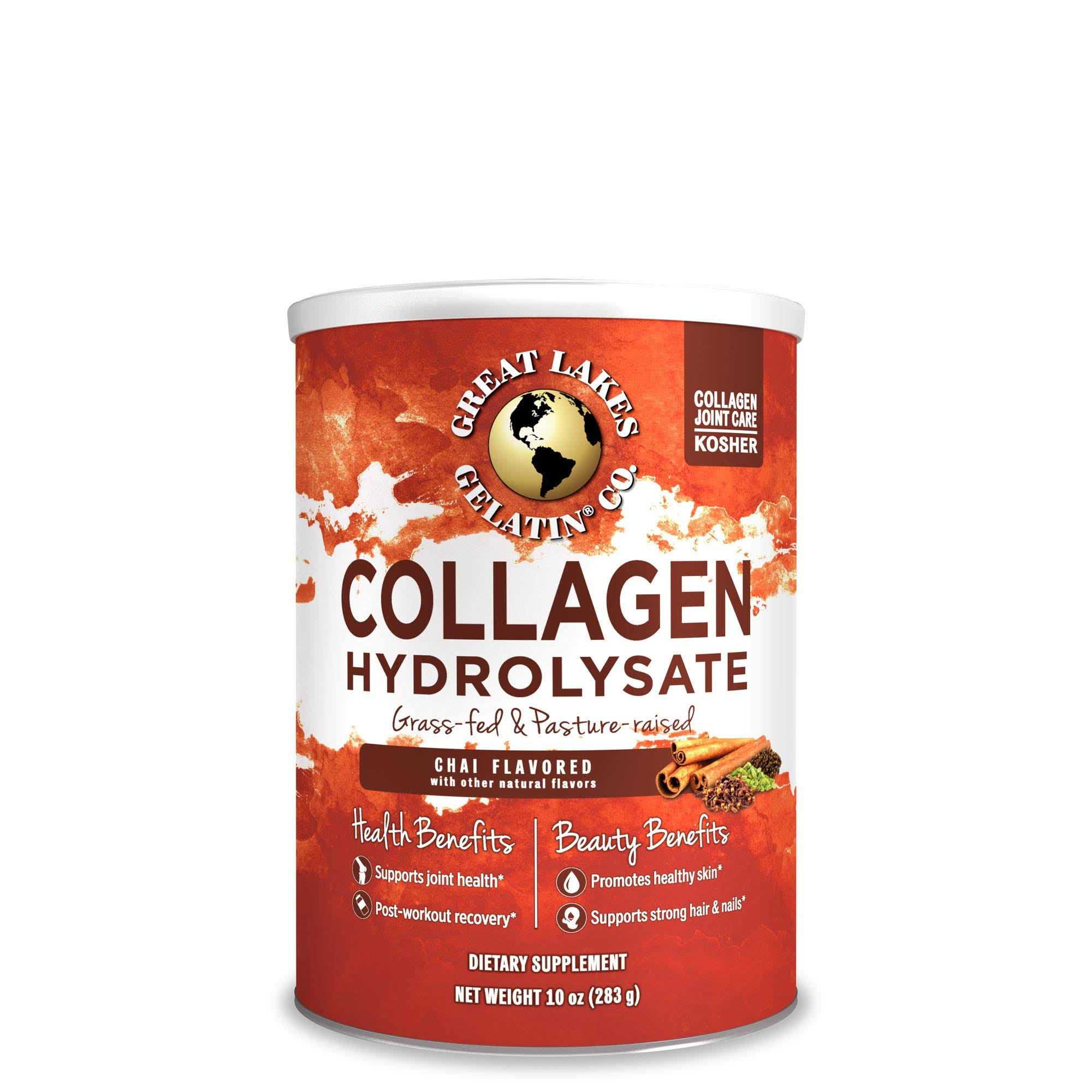 Great Lakes Wellness - Collagen Hydrolysate, Chai Flavored - 10 oz