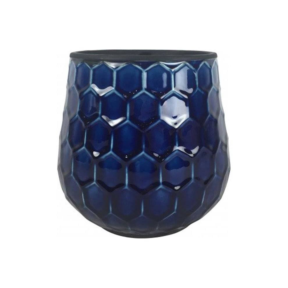 Southern Patio CRM-047087 8 in. Honeycomb Planter, Cobalt