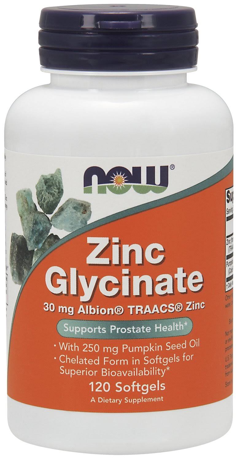 Now Foods Zinc Glycinate - 30mg, 120 Softgels