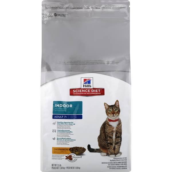 Hill's Science Diet Indoor Adult 7 Chicken Recipe Premium Natural Cat Food - 3.5lb