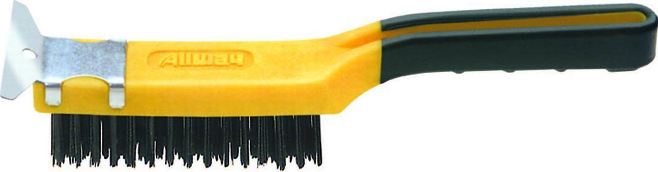 Allway Tools Grip Carbon Steel Wire Brushes - with Scraper