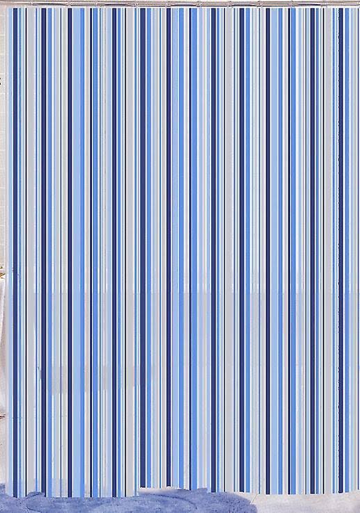 Peva Stripe Design Shower Curtain - Blue, 180x180cm