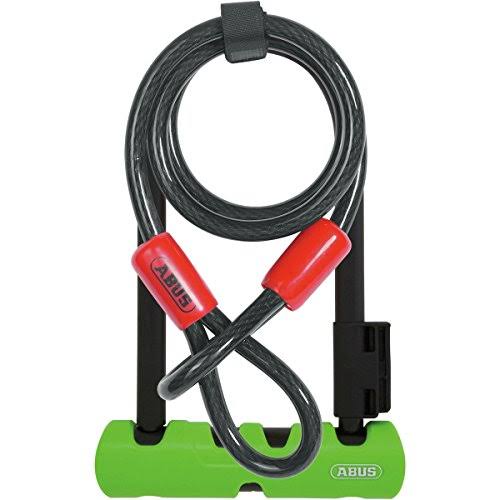 ABUS Ultra 410 Mini U Lock W Cobra Cable Black Green