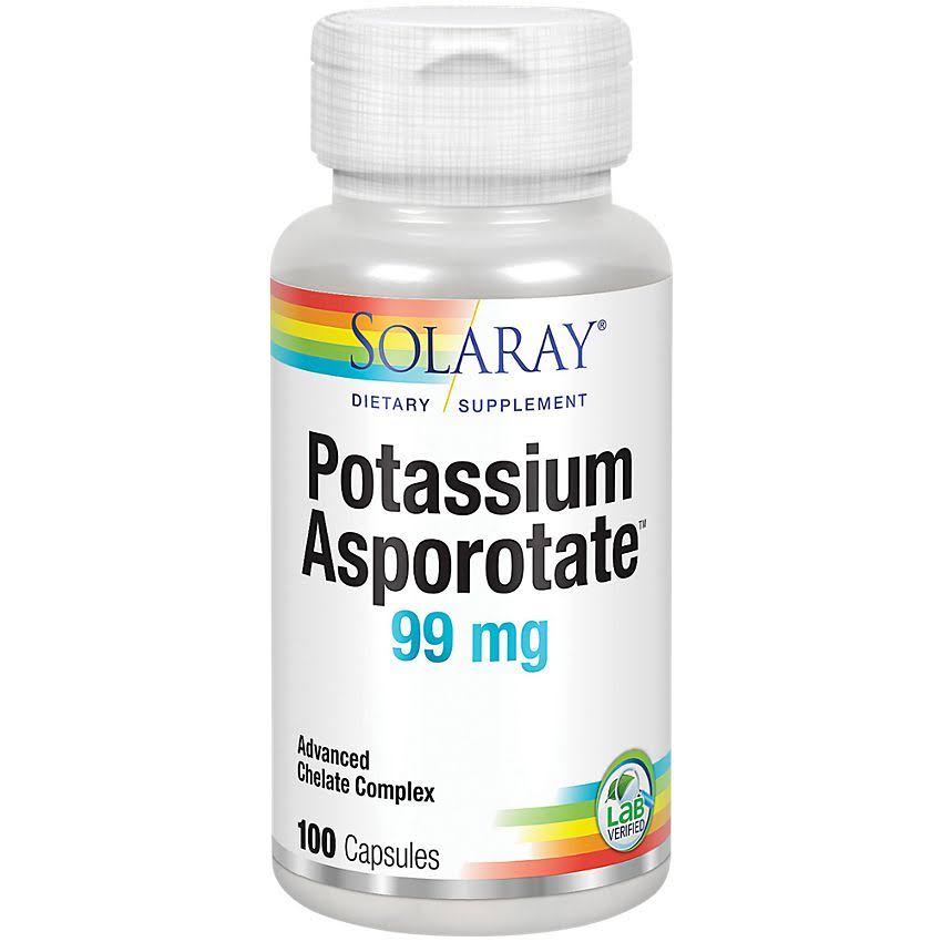 Solaray Potassium Asporotate - 100 Capsules