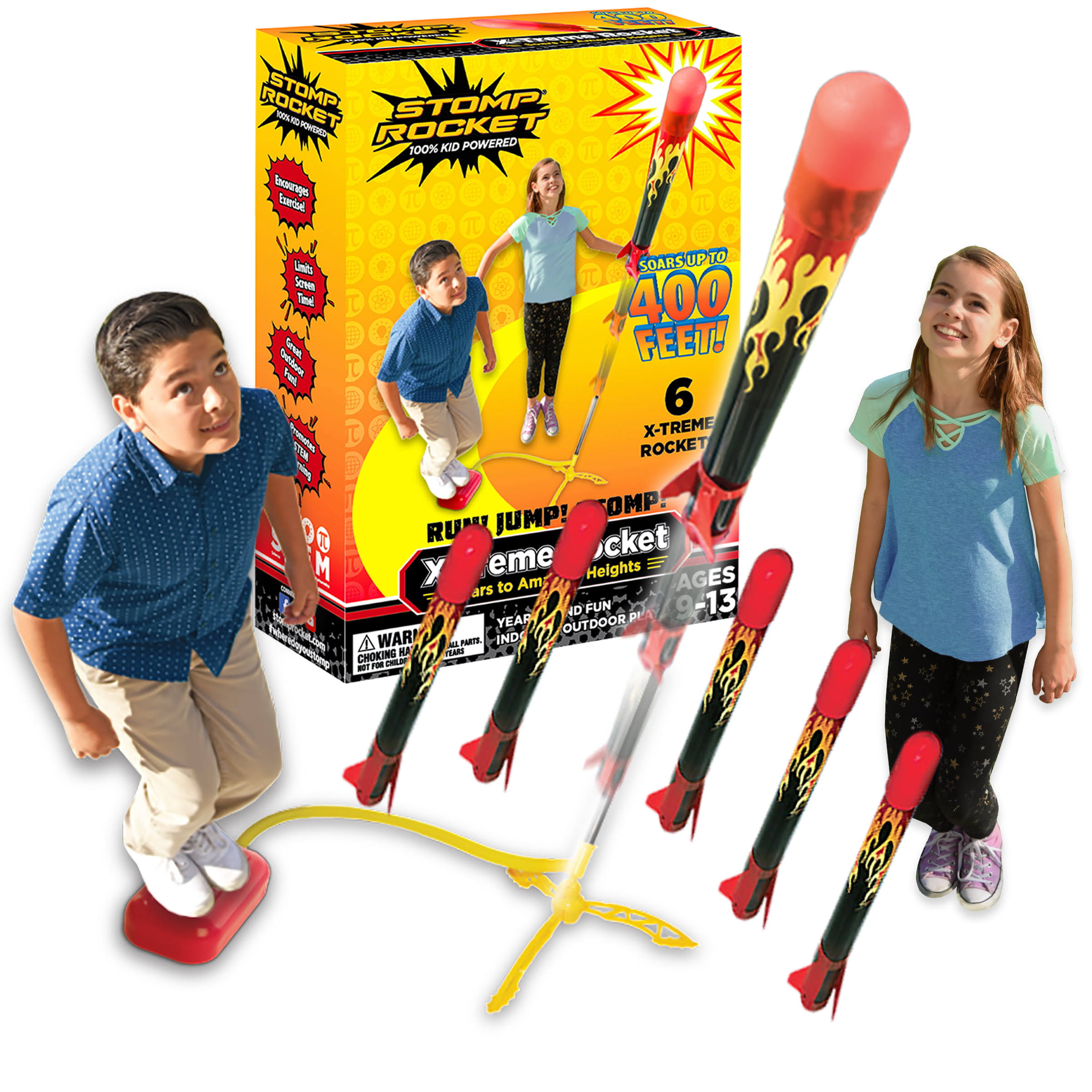Stomp Rocket Extreme Super High Flying Rocket Set - with Launch Pad