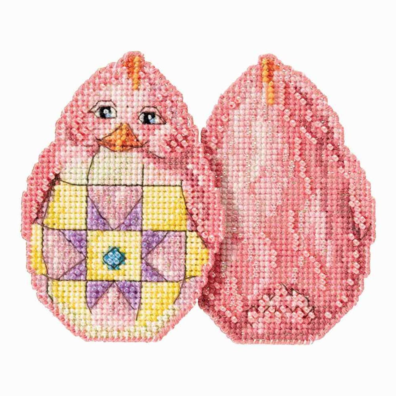 Mill Hill Pink Chick Cross Stitch Kit by Jim Shore JS181715