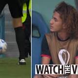 Fans all saying the same thing as Man Utd star Hannibal Mejbri throws ball at injured Australia player at World Cup 2022