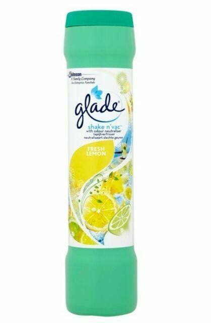 Glade Shake 'N' Vac Powder Carpet Freshener - Fresh Lemon, 500g