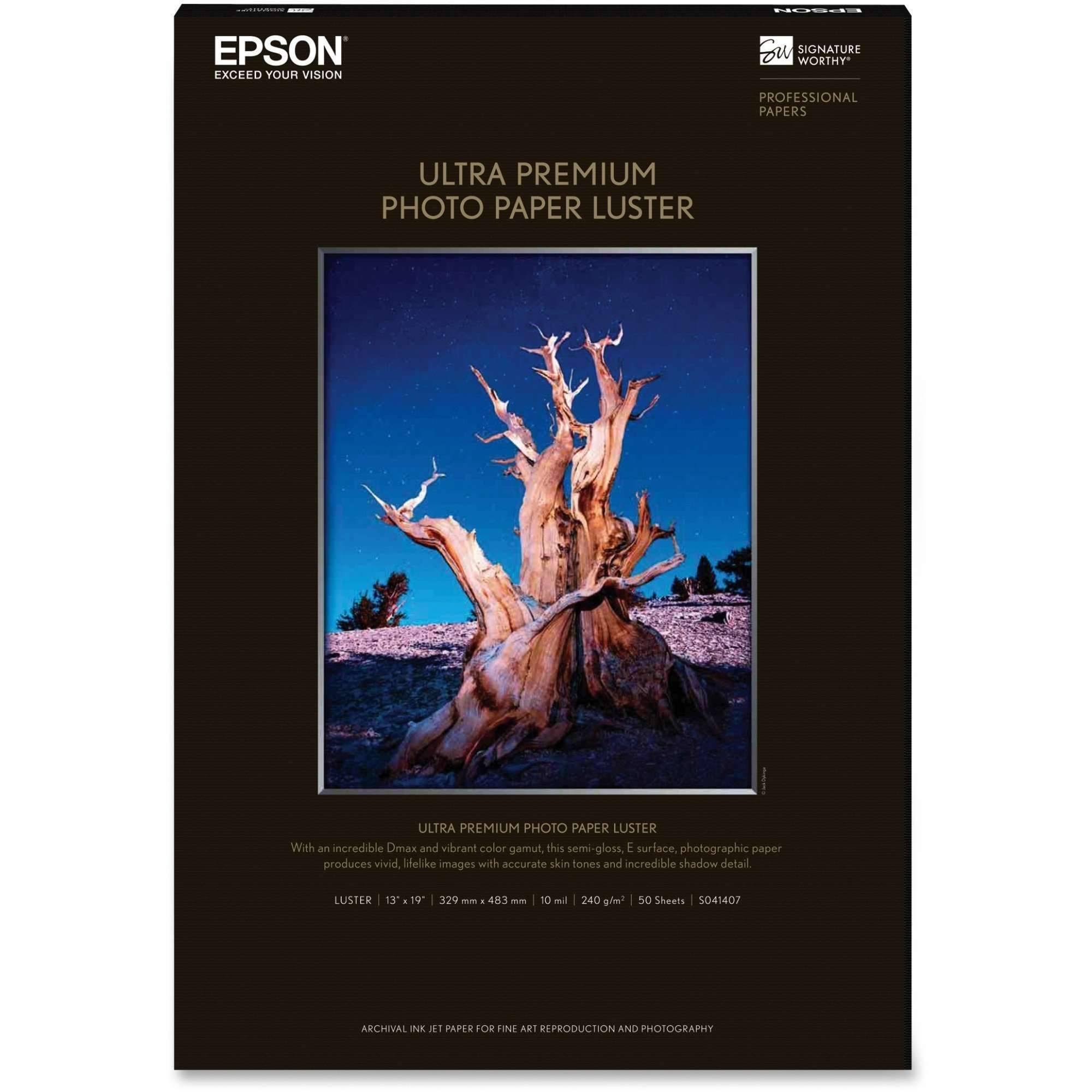 Epson Ultra Premium Photo Paper Luster - 13", 50 Sheets