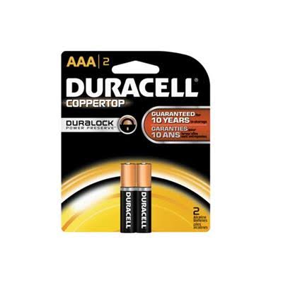 Duracell AAA Alkaline Batteries - 2 Pack